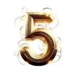 Étiquette du fondant parfumé 'N°5 de Pasithéa', inspiré du parfum Chanel N°5. L'illustration est une typographie N°5, évoquant une fragrance florale aldéhydée et intemporelle