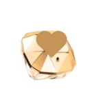 Étiquette du fondant parfumé 'Lady M', inspiré du parfum Lady Million. L'illustration montre un flacon en forme de diamant, évoquant un parfum floral, boisé et luxueux