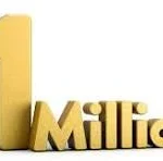 Étiquette du fondant parfumé '1 million' à la cire de soja, inspiré du célèbre parfum One Million. L'illustration est le logo du parfum, évoquant une fragrance masculine, épicée et audacieuse.